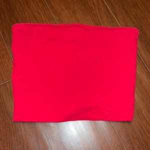 Red tube top